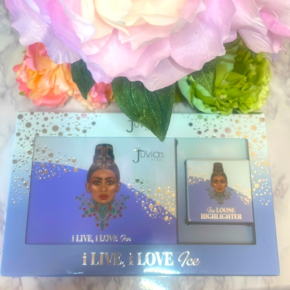 BNIB Juvia Place I live, I live , ice eye palette & loose highlighter bundle